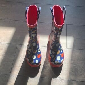 Playful Red and Blue Kids Rain Boots